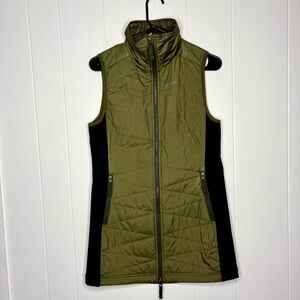 SKHOOP BRITA-LENA VEST Long Outdoor Vest Green Skiing Hiking Women’s Size Small